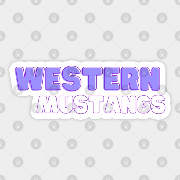 Western Mustangs Sticker by stickersbyjori